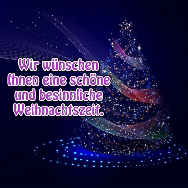 Wir wünschen Ihnen eine schöne und besinnliche Weihnachtszeit.