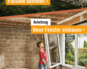 Neue Fenster einbauen.