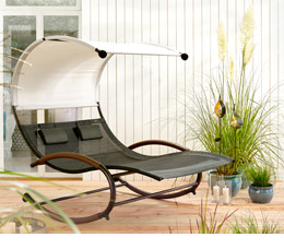 Dehner Swingliege Coral, 194 x 140 x 176 cm