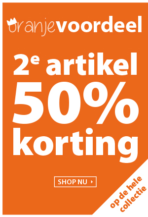 Oranje voordeel! 2e artikel 50% korting