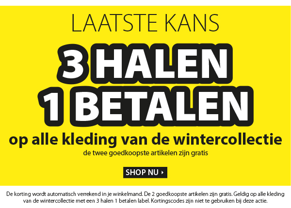 3 halen 1 betalen 