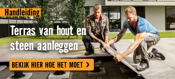 Terras van hout en steen aanleggen | HORNBACH