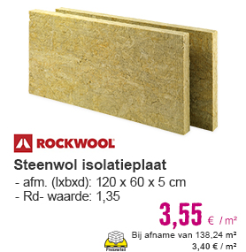 ROCKWOOL Steenwol RockSono Base bouwplaat Rd 1,35 1200x600x50 mm | HORNBACH