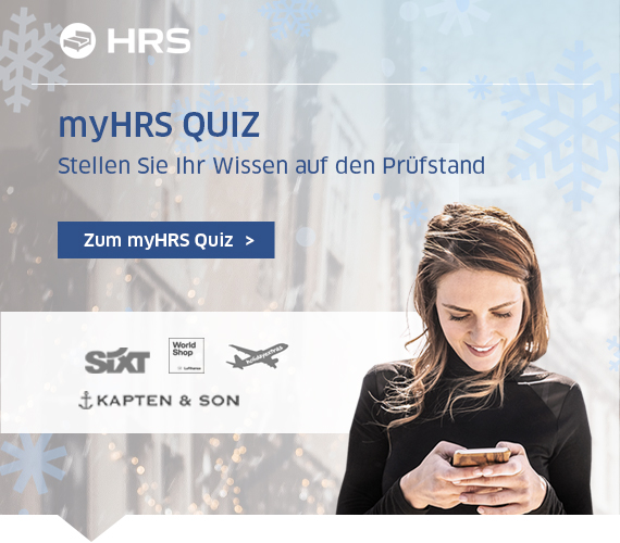 myHRS Quiz: Jede Woche eine Chance auf exklusive Gewinne und praktische Business-Gadgets