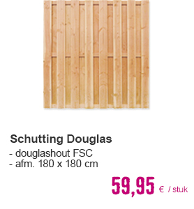 Tuinscherm Douglas FSC 15L recht 180x180 cm | HORNBACH