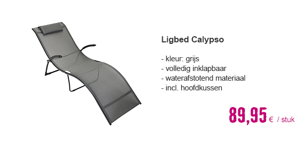 Ligbed Calypso textileen grijs 173x63x65 cm | HORNBACH