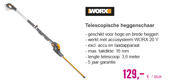  WORX Accu Telescopische Heggenschaar WG252E.9 | HORNBACH