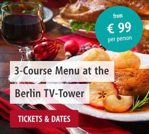 Berlin TV-Tower: 3-Course Menu and fast view entry