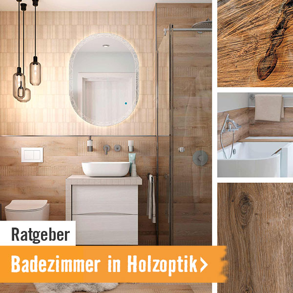 Badezimmer in Holzoptik