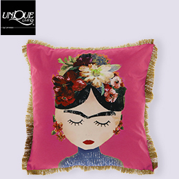 UNIQUE LIVING Kussen Maloe roze 45x45 cm