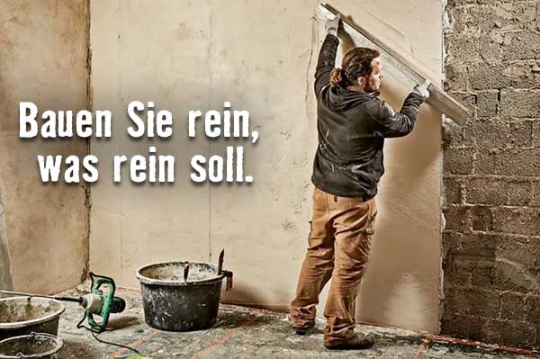 Bauen Sie rein, was rein soll.