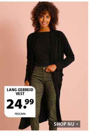 Lang gebreid vest