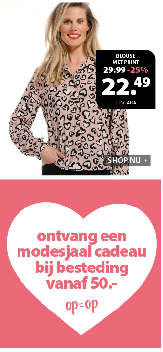 Shop deze blouse met print nu voor 22,49 euro