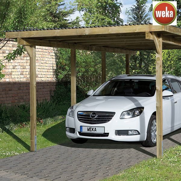 Einzelcarport weka 606 Gr. 2 300 x 600 cm kesseldruckimprägniert