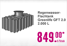 Regenwasser-Flachtank Greenlife GFT 2.0 2.000 Liter