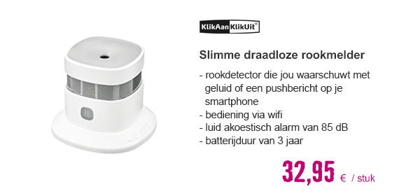 KLIKAANKLIKUIT® Slimme draadloze rookmelder ZSDR-850 | HORNBACH