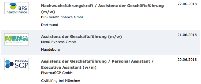 job der woche