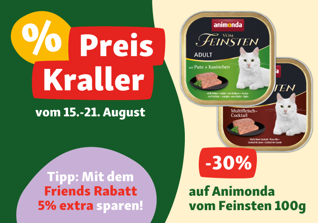 30% Rabatt auf Animonda vom Feinsten