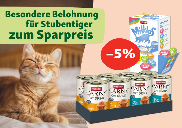 Animonda -5%: Besondere Belohnung für Stubentiger zum Sparpreis