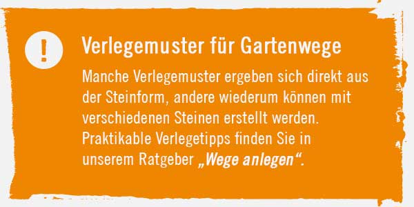 Verlegemuster für Gartenwege