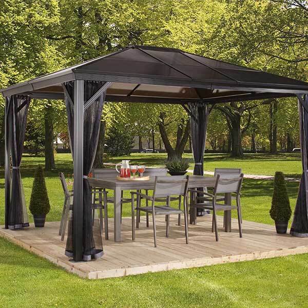 Pavillon SOJAG Verona 10x10 mit Moskitonetz 279 x 279 cm anthrazit