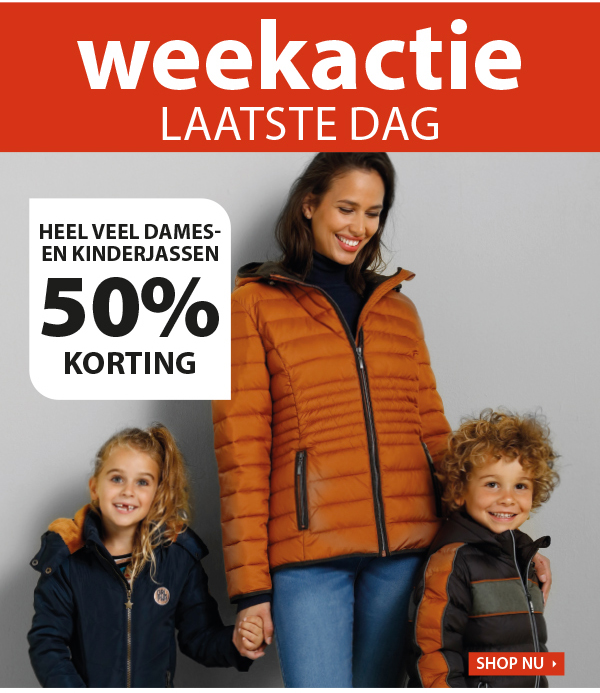 Heel veel jassen 50% korting