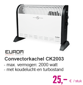 EUROM Convectorkachel CK2003 Turbo 2000 Watt | HORNBACH