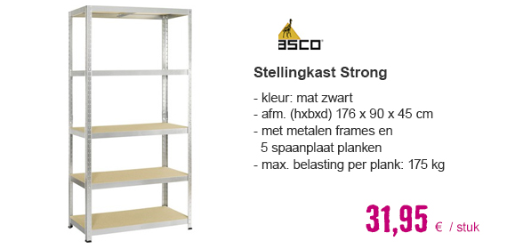 AVASCO Stellingkast Strong 176x90x45 cm verzinkt . HORNBACH