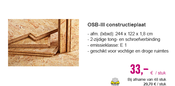 Constructieplaat OSB-III 2-zijdige tong & groef 2440x1220x18 mm | HORNBACH