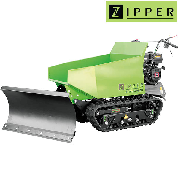 Miniraupendumper Zipper ZI-MD500HSN mit 300 cm³ 6,8 kW Motor inkl. Schneeschild