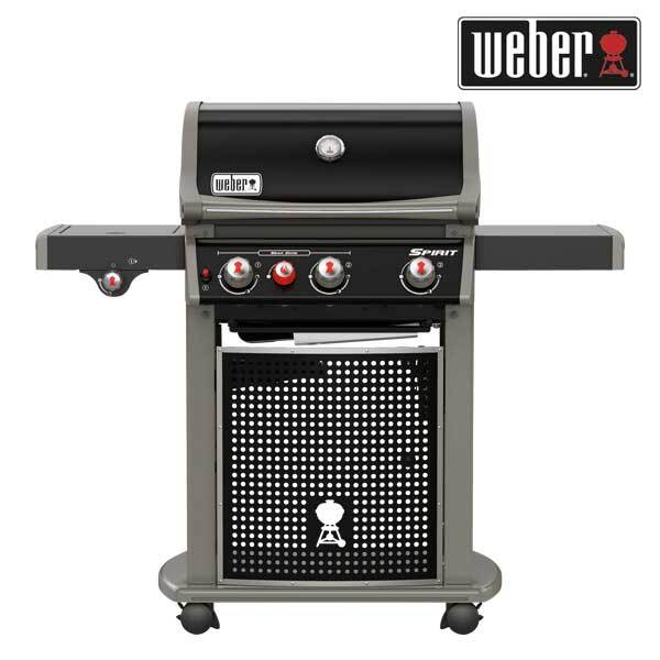 Weber Gasgrill Spirit E-330 Classic GBS grau schwarz, 3 Edelstahlbrenner Hauptbrenner 9,38 kW + Seitenbrenner Grillbereich 60 x 45 cm kompatibel inkl. GBS-Grillrost aus Guss mit Sear-Grate-Einsatz, Aromaschienen