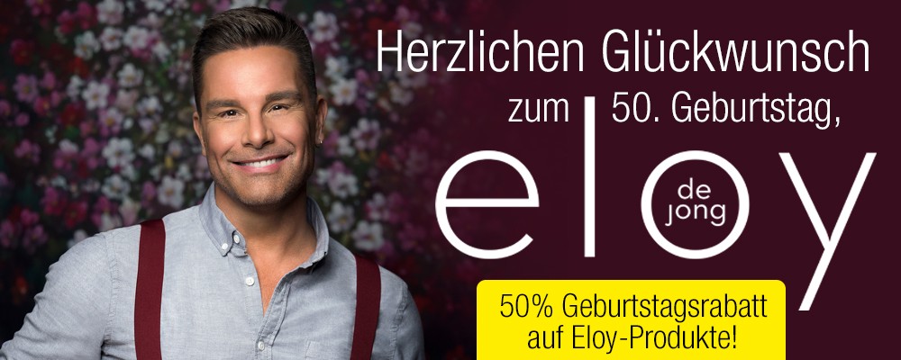 Wir wünschen Eloy de Jong alles Liebe und Gute zum Geburtstag! Zu diesem Ehrentag: HEUTE Aktions-Rabatt auf Eloy de Jong Produkte!