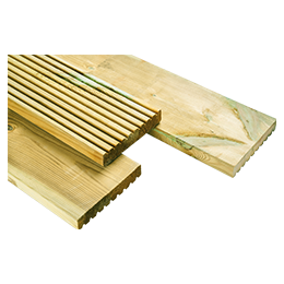 Vlonderplank vuren geimpregneerd 28x145 mm, lengte 2,40 m . HORNBACH