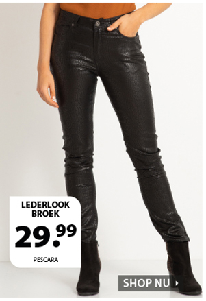 Lederlook broek