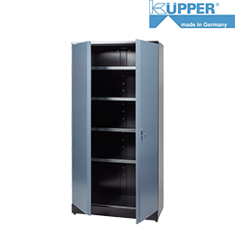 KÜPPER Opbergkast 91 cm zilver-zwart (2 deuren, 4 legplanken) | HORNBACH