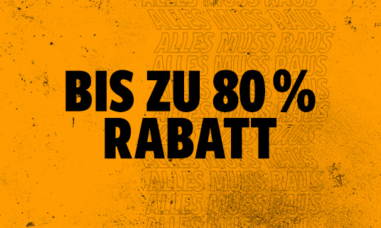 Alles muss raus bis zu 80% Rabatt