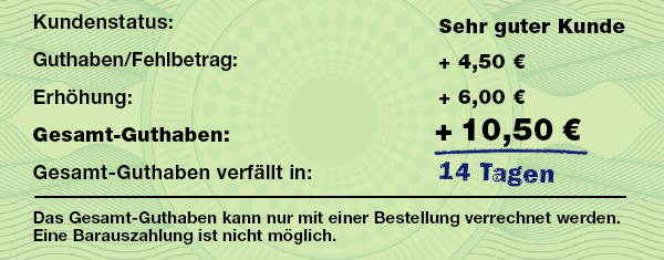 Jetzt hier klicken für Ihr Gesamt-Guthaben!