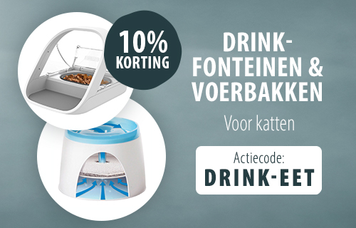 10% korting op drinkfonteinen & voerbakken!