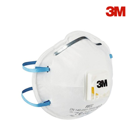 3M Fijnstofmasker voor handschuren en power tools 8822 met ventiel, 10 stuks