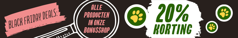 Vanaf 16 november 20% korting op alle producten in de bonusshop!