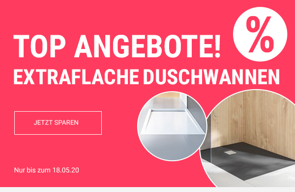 Zum Aktionspreis! Extraflache Duschwannen