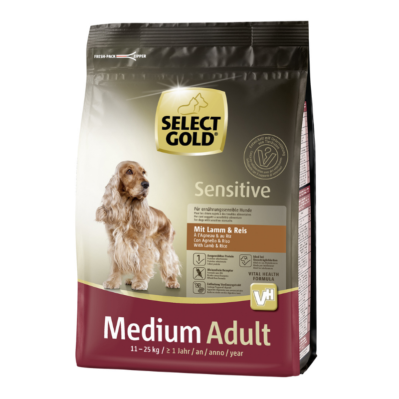 SELECT GOLD Sensitive Adult Medium Lamm & Reis 1kg