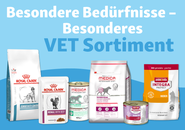 Unser VET Sortiment für besondere Bedürfnisse