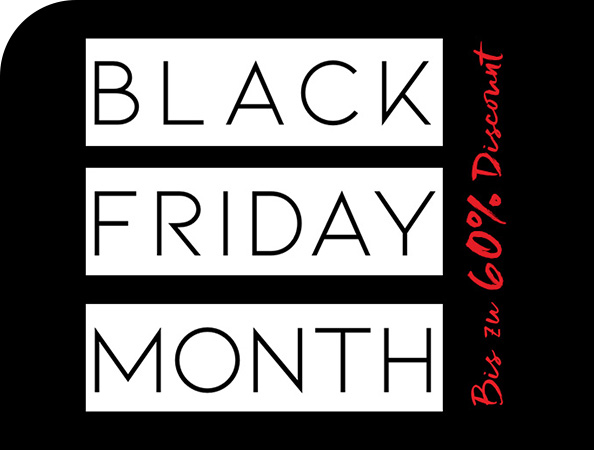 BLACK FRIDAY MONTH: Bis zu 60% Rabatt!