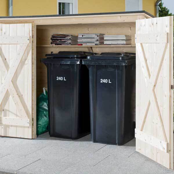 Fahrradgarage, Gartenschrank weka 205 x 84 cm natur