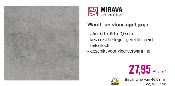 Wand- en vloertegel HOMEtek grijs mat 60x60 cm gerectificeerd | HORNBACH