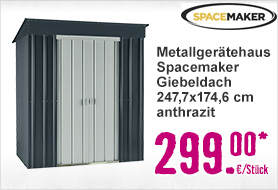 Metallgerätehaus SPACEMAKER Giebeldach 247,7x174,6 cm anthrazit