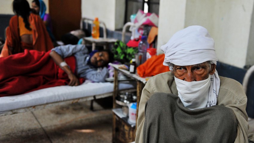  Ein Tuberkulosepatient in einer Klinik in Neu-Delhi, Indien. Keine Infektionskrankheit fordert jedes Jahr mehr Todesopfer. © Chandan Khanna/AFP/Getty Images 
