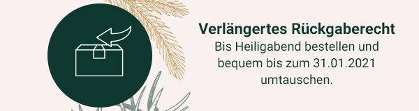 Verlängertes Rückgaberecht bis 31.01.2021