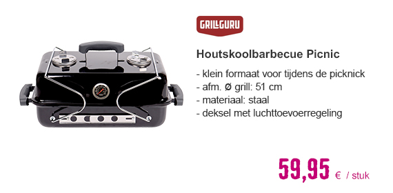 GRILL GURU Houtskool barbecue Picnic | HORNBACH